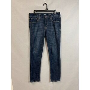 Aero Jeans Mens 32/32 Blue Denim Stretch Pockets Dark Wash Slim Fit Straight Leg